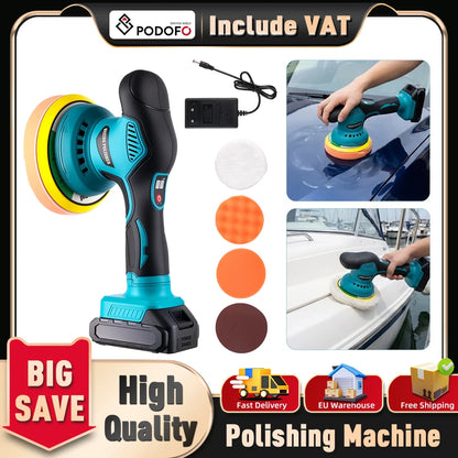 Cordless Car Polisher 8-Speed Electric Waxing Tool