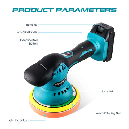 Cordless Car Polisher 8-Speed Electric Waxing Tool