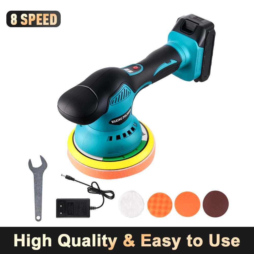 Cordless Car Polisher 8-Speed Electric Waxing Tool