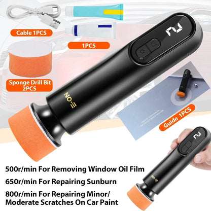 Mini Cordless Car Polisher – 3-Speed USB Rechargeable