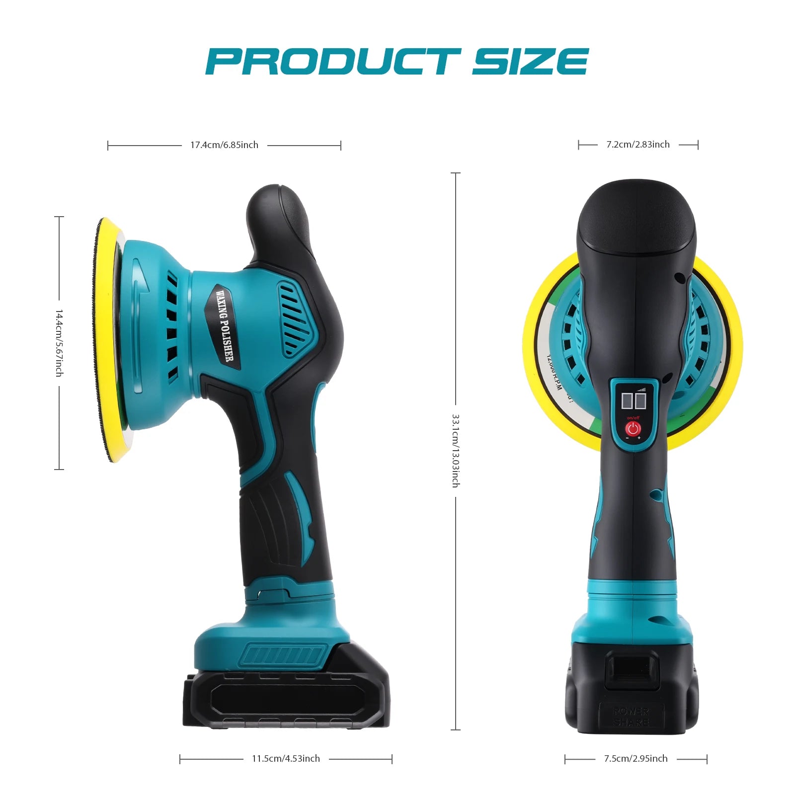 Cordless Car Polisher 8-Speed Electric Waxing Tool